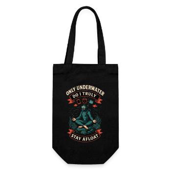 Diving Ocean Diver Underwater Afloate - Gift Bag for Bottles - black - Front