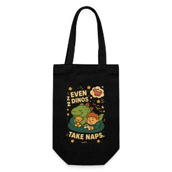 Even Dinos Take Naps Dinosaur Lovers - Gift Bag for Bottles - black - Front