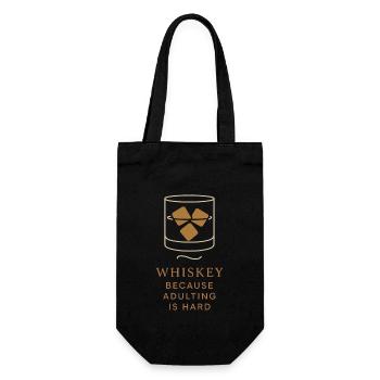 Whisky -liebhaber Verkostungsclub Bourbon Scotch - Geschenkbeutel für Flaschen - Schwarz - Vorne