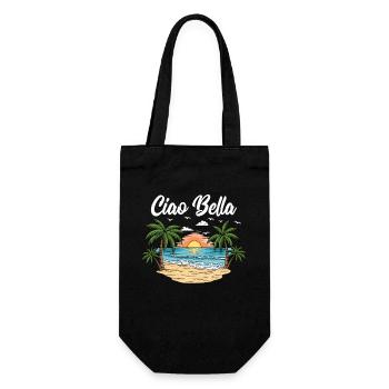 Ciao Bella - Geschenkbeutel für Flaschen - Schwarz - Vorne