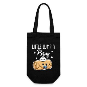 Little Lumpia Boy Spring Rolls - Gift Bag for Bottles - black - Front