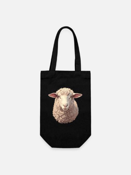 Schafe Schaf - Geschenkbeutel für Flaschen - Schwarz