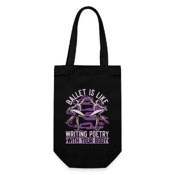 Ballet Is Like Writing Poetry Dance Enthusiast - Geschenkbeutel für Flaschen - Schwarz - Vorne