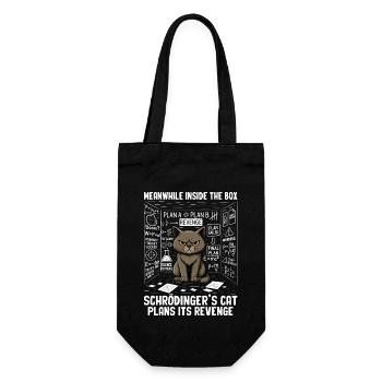Schrödinger's Cat Plans Revenge - Gift Bag for Bottles - black - Front