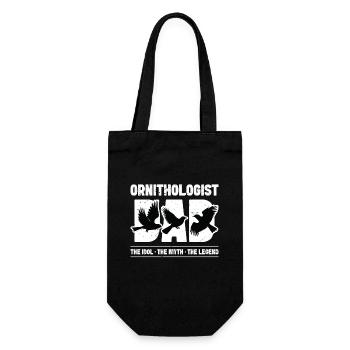 Ornithologist Dad The Idol The Myth The Zoologist - Gift Bag for Bottles - black - Front