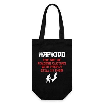 Hapkido Kampfkunst - Geschenkbeutel für Flaschen - Schwarz - Vorne