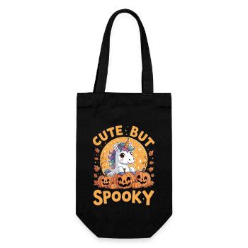Cute but creepy – Halloween Unicorn - Gift Bag for Bottles - black - Front
