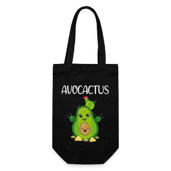 Avocado Cactus Avocactus Gift Cute Funny - Gift Bag for Bottles - black - Front