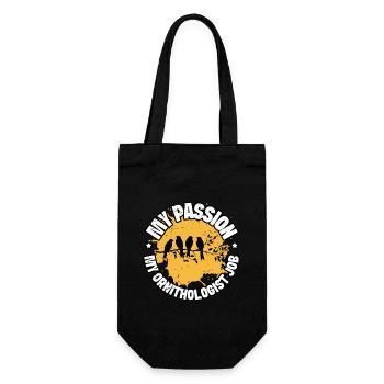 Ornithologist My Passion My Bird Watcher Birding - Gift Bag for Bottles - black - Front