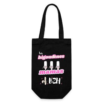 Les Bigoudènes MAMAS de Bretagne BZH - Sac à bouteille - noir - Devant