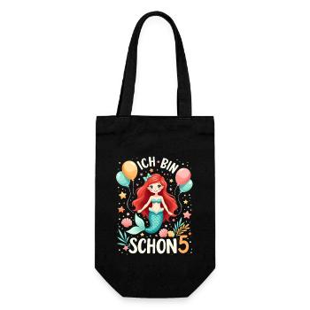 J’ai déjà 5 ans Sirène Birthday Girl - Sac à bouteille - noir - Devant