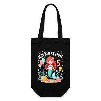 J’ai déjà 5 ans Sirène Birthday Girl - Sac à bouteille - noir - Devant
