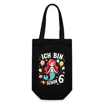 J’ai déjà 6 ans Sirène Birthday Girl - Sac à bouteille - noir - Devant