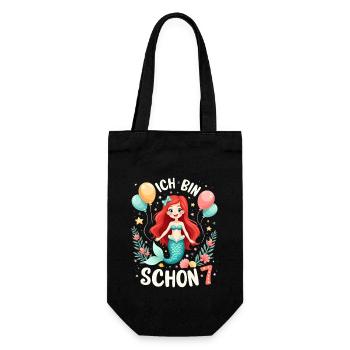 J’ai déjà 7 ans Sirène Birthday Girl - Sac à bouteille - noir - Devant