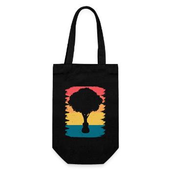 Yggdrasil Natur Musiker Baum Des Lebens - Geschenkbeutel für Flaschen - Schwarz - Vorne