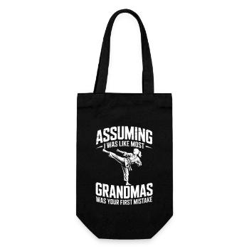 Martial Arts Grandma Saying Grandmother Karate - Gift Bag for Bottles - black - Front
