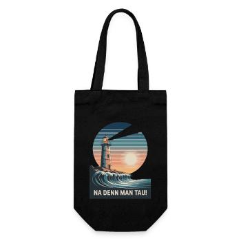 Na denn man tau - phare et vague dans le - Sac à bouteille - noir - Devant