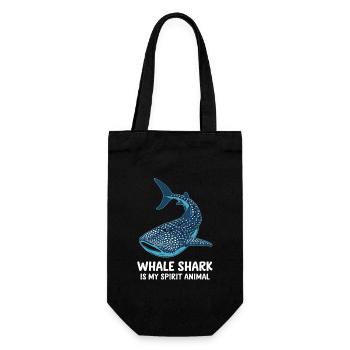 Le requin-baleine est mon animal spirituel - Sac à bouteille - noir - Devant