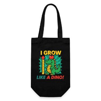 I Grow Like A Dino Dinosaur Lovers - Gift Bag for Bottles - black - Front