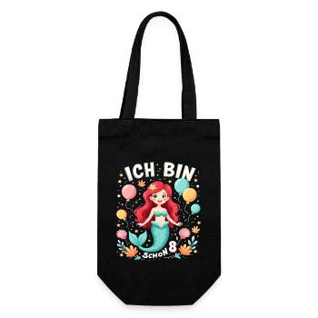 I'm already 8 Mermaid Birthday Girl - Gift Bag for Bottles - black - Front