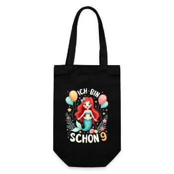 J’ai déjà 9 ans Sirène Birthday Girl - Sac à bouteille - noir - Devant