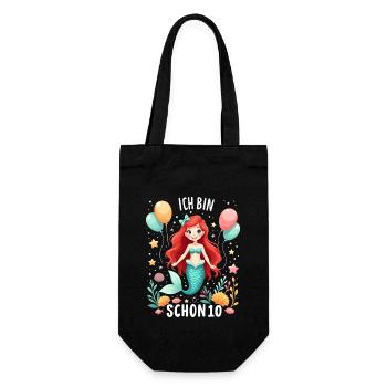 J’ai déjà 10 ans Mermaid Birthday Girl - Sac à bouteille - noir - Devant
