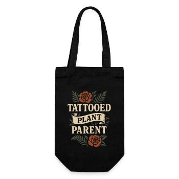 Tatoué plante amoureuse plante maman - Sac à bouteille - noir - Devant