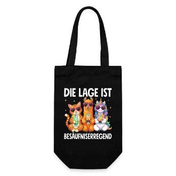 The situation is drunkenness - Gift Bag for Bottles - black - Front