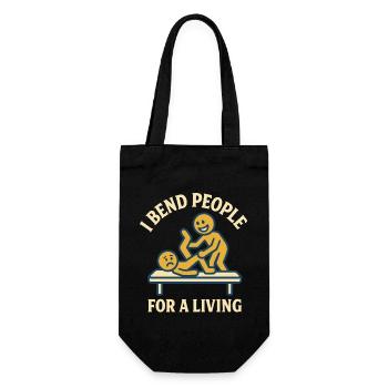 I Bend People For A Living Physiotherapist humor - Gift Bag for Bottles - black - Front
