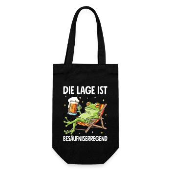 Die Lage Ist Besäufniserregend - Geschenkbeutel für Flaschen - Schwarz - Vorne