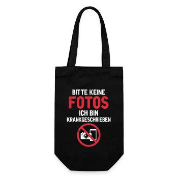 Please no photos I'm on sick leave - Gift Bag for Bottles - black - Front