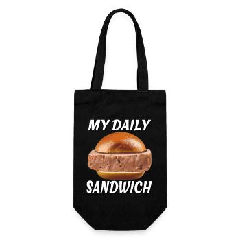 FLEISCHKÄSE MY DAILY SANDWICH - Geschenkbeutel für Flaschen - Schwarz - Vorne