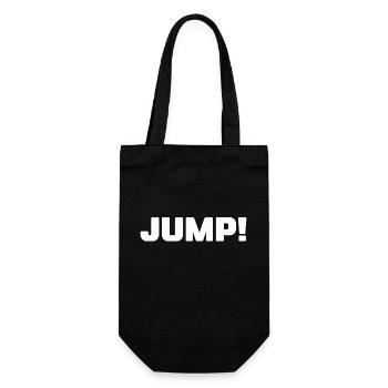 Bold JUMP! Motivational Typography Design Bold - Gift Bag for Bottles - black - Front