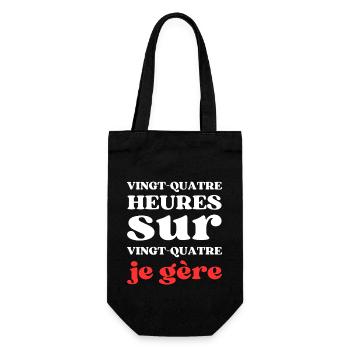 VINGT QUATRE 3 - Sac à bouteille - noir - Devant