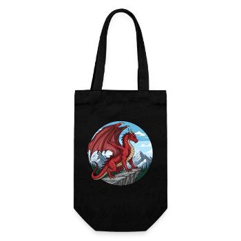 Red Cliff Dragon - Gift Bag for Bottles - black - Front
