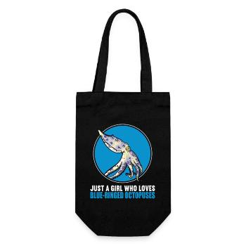 Blue Ringed Octopus Blaugeringelter Krake - Gift Bag for Bottles - black - Front