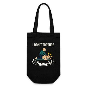 Physiotherapy I don't torture I treat - Gift Bag for Bottles - black - Front