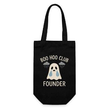 Sad Ghost Ghost Humor Angst Angst Ghost Psychische - Geschenkbeutel für Flaschen - Schwarz - Vorne
