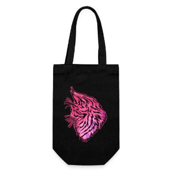 Cute Maine coon cat - Gift Bag for Bottles - black - Front