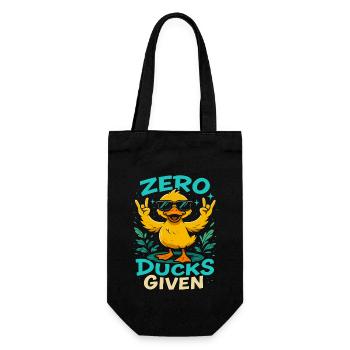 Zero Ducks Given Duck Theme Fun - Gift Bag for Bottles - black - Front