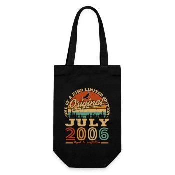 Juli 2006 Vintage Retro Geburtstagsgeschenk - Geschenkbeutel für Flaschen - Schwarz - Vorne