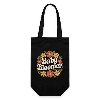 Garten Baby Bloomer Gärtner Spruch Sonnenblumen - Geschenkbeutel für Flaschen - Schwarz - Vorne