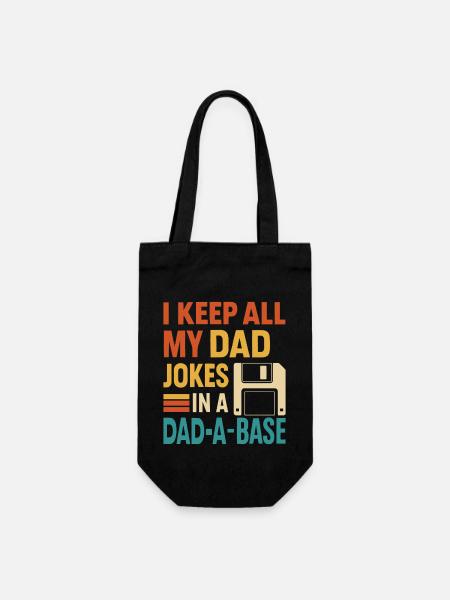 Ich Bewahre Alle Meine Dad-Witze In Einer - Geschenkbeutel für Flaschen - Schwarz