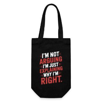 Je ne discute pas, j’ai raison - Sac à bouteille - noir - Devant