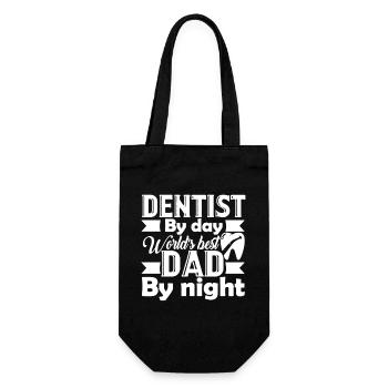 Dentist Dentist Dad - Gift Bag for Bottles - black - Front