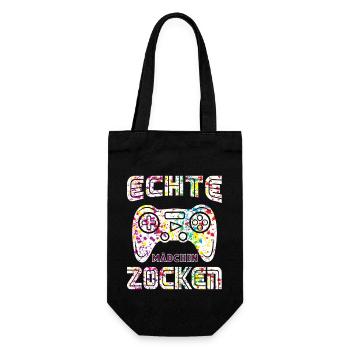 Zocken Gamer Gaming Zocker Controller Videospiele - Geschenkbeutel für Flaschen - Schwarz - Vorne