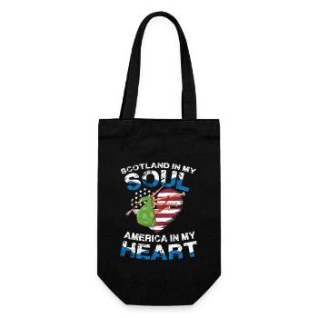 Scotland In My Soul America In My Soul - Gift Bag for Bottles - black - Front