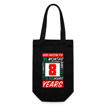 Enfants 8 Ans Anniversaire Mois Heures - Sac à bouteille - noir - Devant