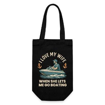 J’aime ma femme bateau dire capitaine - Sac à bouteille - noir - Devant