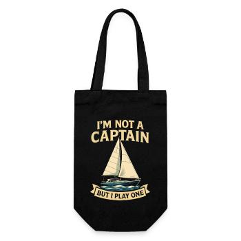 Drôle de dire que je ne suis pas un capitaine - Sac à bouteille - noir - Devant